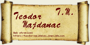Teodor Majdanac vizit kartica